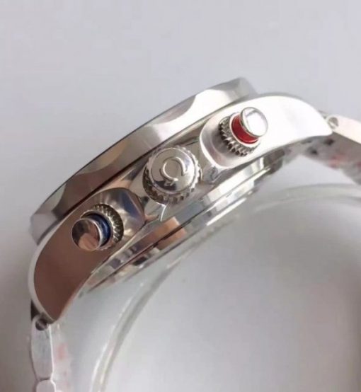 Replica Omega Seamaster 300m Diver Black Dial Black Inner Bezel SS Bracelet A7753 - Image 4
