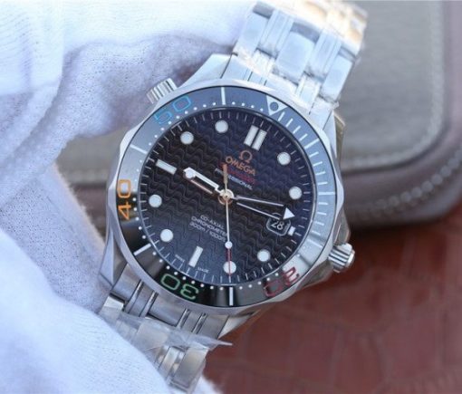 Replica Omega OMF Seamaster 300M Chronometer SS Rio 2016 SS Bracelet A2824 - Image 2