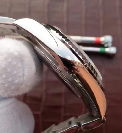 Replica Rolex DateJust 41mm 126334 Fluted Bezel White Dial Diamonds Markers SS Jubilee Bracelet A3235 - Image 5