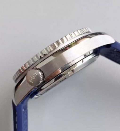 Replica Omega Planet Ocean SS GMT Blue Dial Silver Markers Blue Rubber Strap A8605 - Image 5