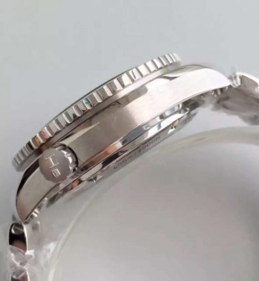 Replica Omega Planet Ocean SS GMT Black Dial Silver Markers SS Bracelet A8605 - Image 5