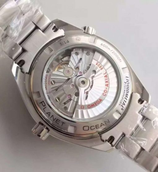 Replica Omega Planet Ocean SS GMT Black Dial Silver Markers SS Bracelet A8605 - Image 6