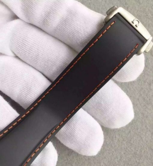 Replica Omega Seamaster Professional Chrono Black Ceramic Black Dial Orange Rubber Strap A9300 - Image 6