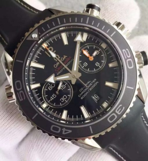 Replica Omega Seamaster Professional Chrono Black Ceramic Black Dial Rubber Strap A9300 - Image 2