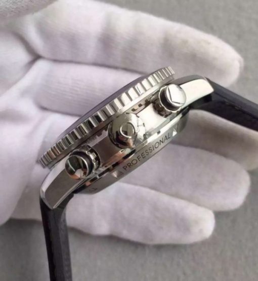 Replica Omega Seamaster Professional Chrono Black Ceramic Black Dial Rubber Strap A9300 - Image 3