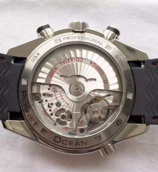 Replica Omega Seamaster Professional Chrono Black Ceramic Black Dial Rubber Strap A9300 - Image 5