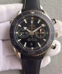Replica Omega Seamaster Professional Chrono Black Ceramic Black Dial Rubber Strap A9300