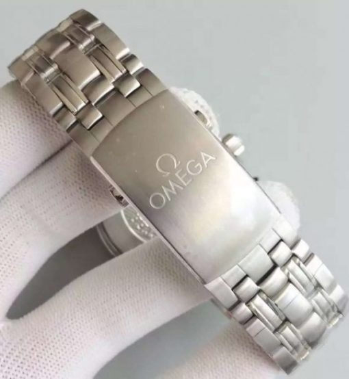 Replica Omega Planet Ocean SS GMT Gray Dial Orange Bezel SS Bracelet A8605 - Image 8
