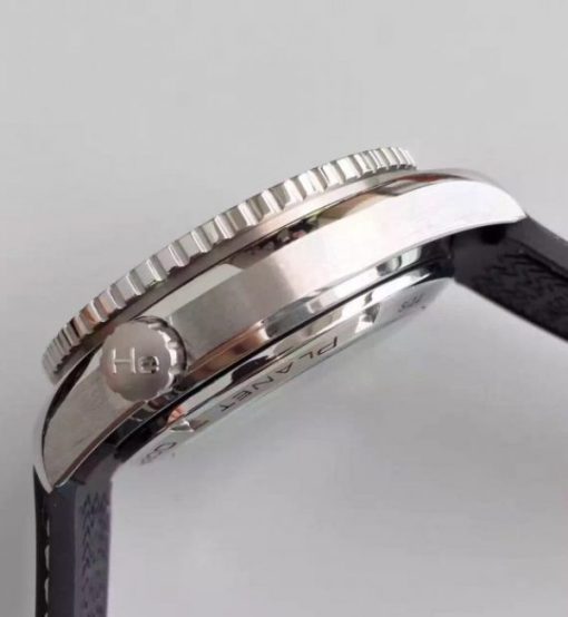 Replica Omega Planet Ocean SS GMT Black Dial Orange Markers Rubber Strap A8605 - Image 4