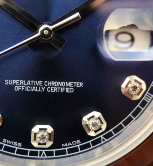 Replica Rolex DateJust 41mm 126300 Noob Blue Dial Diamonds Markers SS Oyster Bracelet A3235 - Image 5