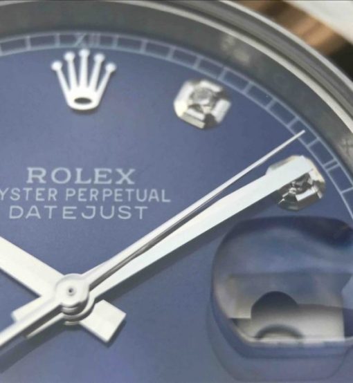 Replica Rolex DateJust 41mm 126300 Noob Blue Dial Diamonds Markers SS Oyster Bracelet A3235 - Image 6