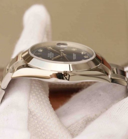 Replica Rolex DateJust 41mm 126300 Noob Blue Dial Diamonds Markers SS Oyster Bracelet A3235 - Image 7