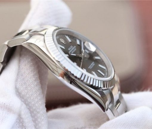 Replica Rolex DateJust 41mm 126300 Noob Black Dial Stick Markers SS Oyster Bracelet A3235 - Image 6