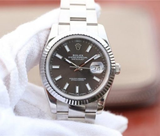 Replica Rolex DateJust 41mm 126300 Noob Black Dial Stick Markers SS Oyster Bracelet A3235