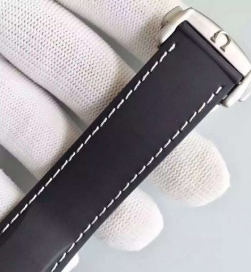 Replica Omega Planet Ocean 600M GMT Black/Silver Bezel Black Dial Rubber Strap A8906 - Image 7