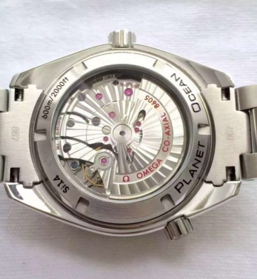 Replica Omega Planet Ocean GMT Goodplanet Blue Bezel Orange Marker Blue Dial SS Bracelet A8605 - Image 6