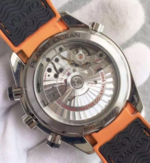 Replica Omega Planet Ocean Master Chronometer Chrono SS Gray Dial Black Nylon Strap A9900 - Image 6