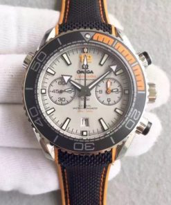 Replica Omega Planet Ocean Master Chronometer Chrono SS Gray Dial Black Nylon Strap A9900