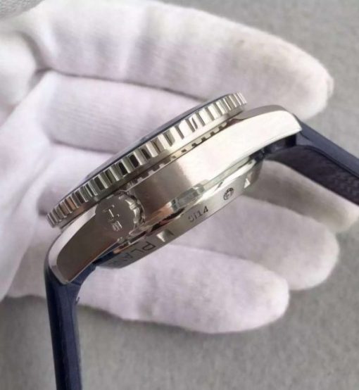 Replica Omega Seamaster Professional Chronograph Blue Bezel Blue Dial Rubber Strap A9900 - Image 4