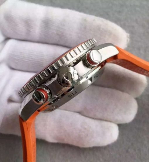 Replica Omega Planet Ocean 45mm Chrono Orange Bezel Black Dial Rubber Strap A9300 - Image 3