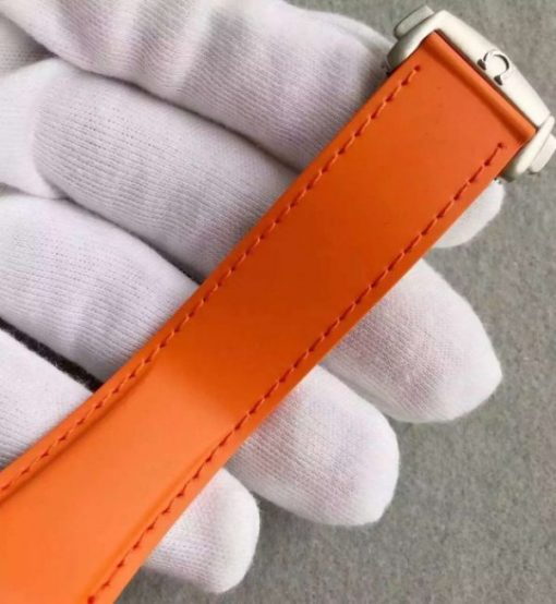 Replica Omega Planet Ocean 45mm Chrono Orange Bezel Black Dial Rubber Strap A9300 - Image 6