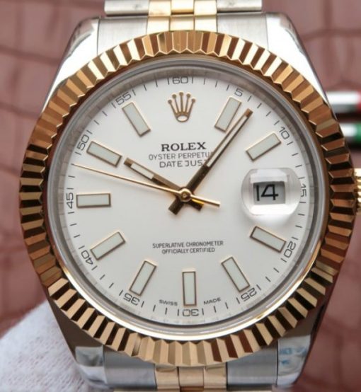 Replica Rolex DateJust 41mm 126333 Noob YG Wrapped White Dial SS/YG Jubilee Bracelet A2836 - Image 3