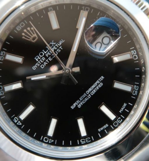 Replica Rolex DateJust 41mm 126300 Noob Black Dial Stick Markers SS Bracelet A3136 - Image 2