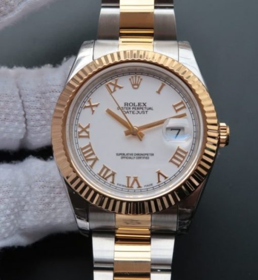 Replica Rolex DateJust II 126333 SS/YG White Dial Roman Marker SS/YG Bracelet A3136