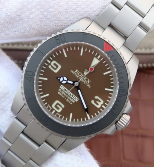 Replica Rolex Submariner Commando Gray Dial Ceramic Bezel SS Bracelet A2836 - Image 2