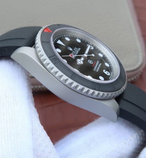 Replica Rolex Submariner Fragment Black Dial Ceramic Bezel Rubber Strap A2836 - Image 5
