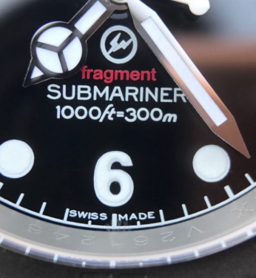 Replica Rolex Submariner Fragment Black Dial Ceramic Bezel Rubber Strap A2836 - Image 9