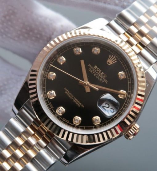 Replica Rolex DateJust 41mm 126333 Noob YG Wrapped Black Dial SS/YG Jubilee Bracelet A2836 - Image 2