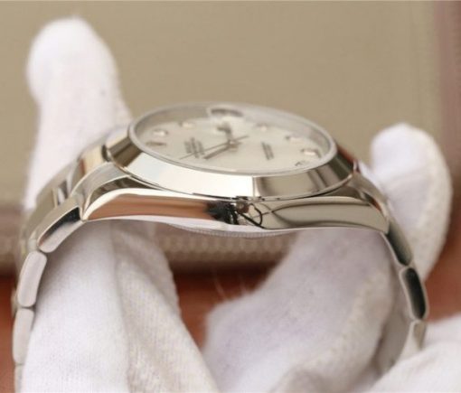 Replica Rolex DateJust 41mm 126300 Noob White MOP Dial Diamonds Markers SS Bracelet A3235 - Image 8