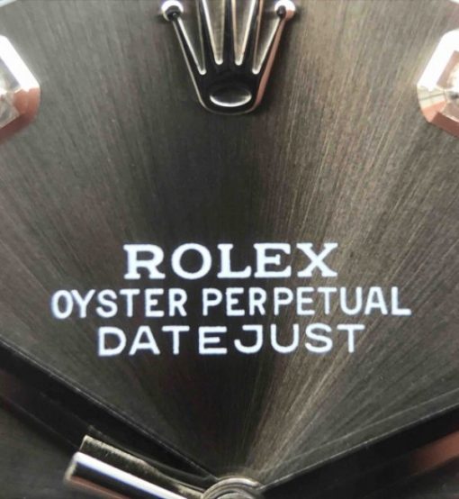 Replica Rolex DateJust 41mm 126300 Noob Gray Dial Diamonds Markers SS Bracelet A3235 - Image 4
