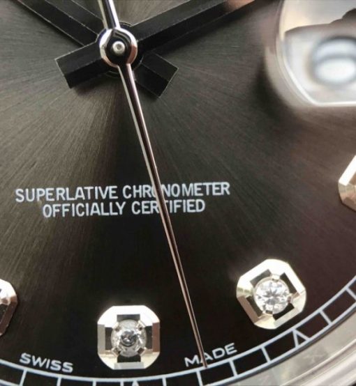 Replica Rolex DateJust 41mm 126300 Noob Gray Dial Diamonds Markers SS Bracelet A3235 - Image 5