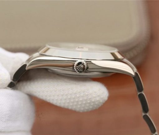 Replica Rolex DateJust 41mm 126300 Noob White Dial Roman Markers SS Bracelet A3235 - Image 8