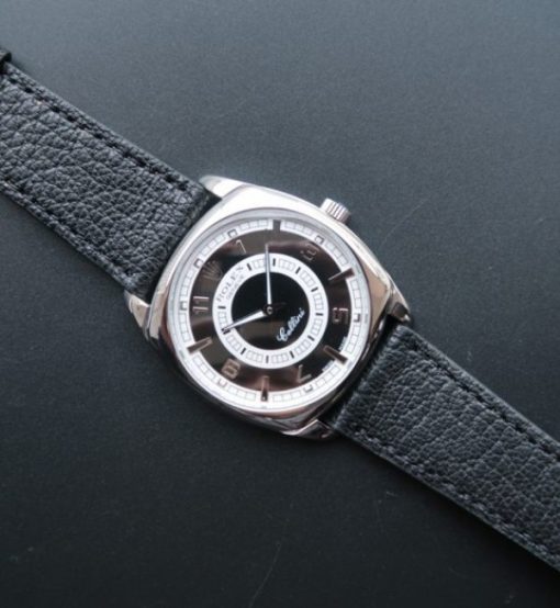 Replica Rolex Cellini Danaos 4243 SS Black/White Dial Black Leather Strap A2824 - Image 7