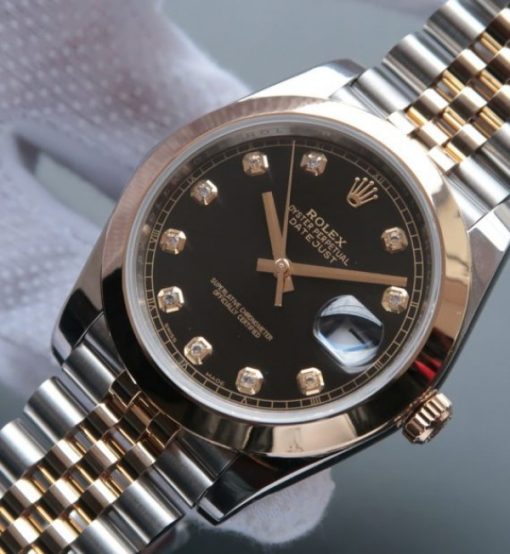 Replica Rolex DateJust 41mm 126303 Noob YG Polished Bezel Black Dial SS/YG Bracelet A2836 - Image 2