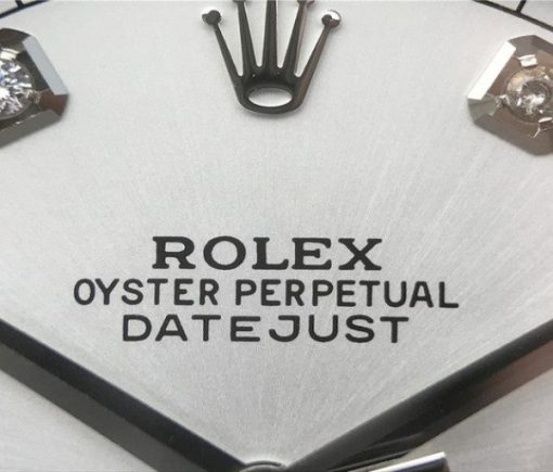 Replica Rolex DateJust 41mm 126300 Noob White Dial Diamonds Markers SS Bracelet A3235 - Image 4