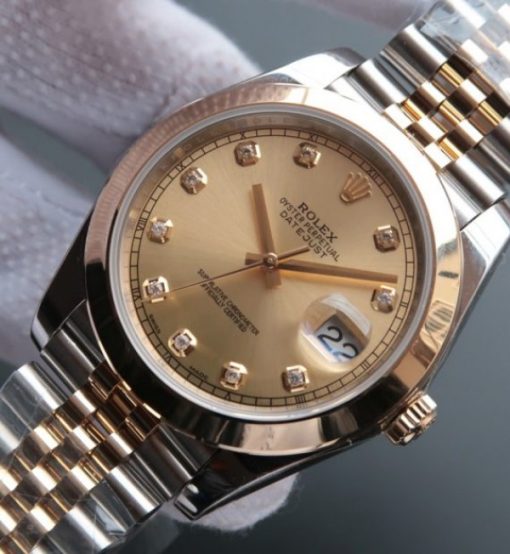 Replica Rolex DateJust 41mm 126303 Noob RG Wrapped RG Dial Diamonds Markers SS/RG Bracelet A2836 - Image 2