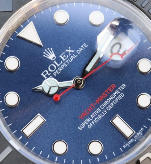 Replica Rolex Yacht-Master 116655 SS EW Blue Dial on SS Bracelet A3135 - Image 3