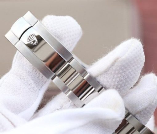 Replica Rolex DateJust 41mm 126334 Fluted Bezel White Dial Diamonds Markers SS Bracelet A3235 - Image 8