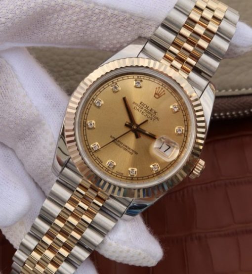 Replica Rolex DateJust 41mm 126331 Noob RG Wrapped RG Dial Diamonds Markers SS/RG Bracelet A2836 - Image 2