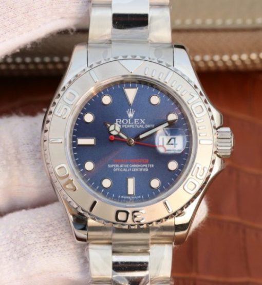 Replica Rolex Yacht-Master 116622 EW Blue Dial SS Bracelet A3135