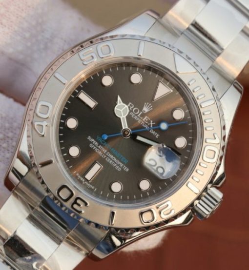 Replica Rolex Yacht-Master 116622 EW Gray Dial SS Bracelet A3135 - Image 2