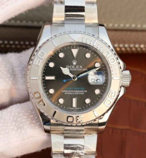 Replica Rolex Yacht-Master 116622 EW Gray Dial SS Bracelet A3135