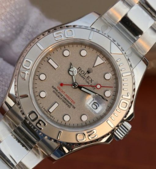 Replica Rolex Yacht-Master 116622 EW Silver Dial SS Bracelet A3135 - Image 2