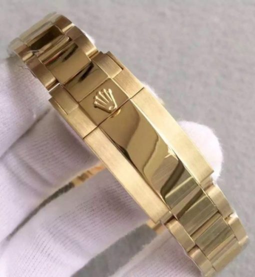 Replica Rolex YachtMaster II 116688 YG Blue Ceramic JF YG Bracelet A7750 - Image 6