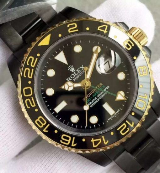 Replica Rolex GMT-Master II 116713 Black Dial ProHunter SS Bracelet A2836 - Image 3