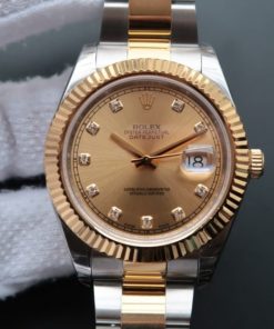 Replica Rolex DateJust II 41mm SS/YG YG Dial Diamonds Marker SS/YG Bracelet A3136